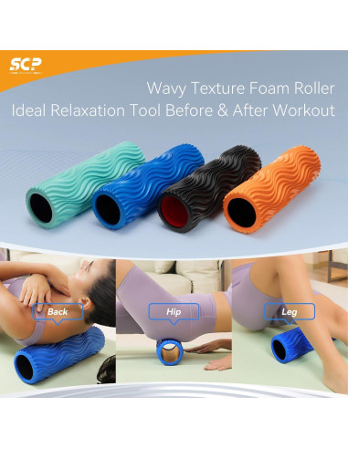 Rodillo de Espuma SUBCULTUREPICK 38 cm para Masaje Muscular