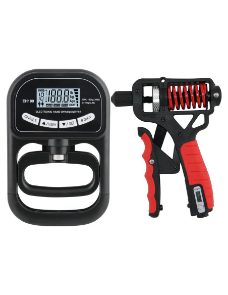 Conjunto de probador y entrenador de fuerza de agarre Captain - dinamómetro electrónico 180kg