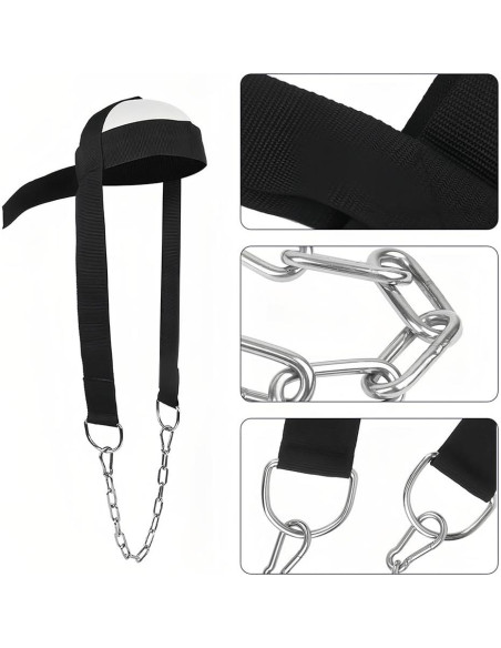 Arnés de Cuello Tiiyee para Entrenamiento de Fuerza - Nylon Ajustable