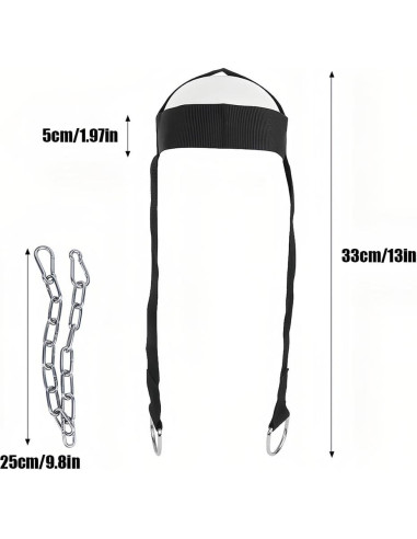 Arnés de Cuello Tiiyee para Entrenamiento de Fuerza - Nylon Ajustable