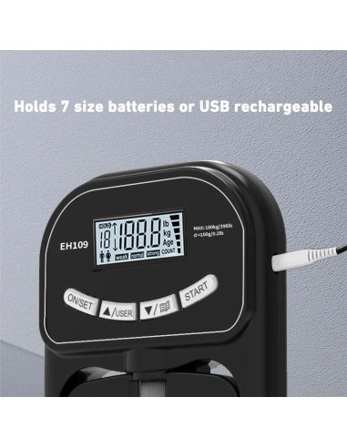 Conjunto de probador y entrenador de fuerza de agarre Captain - dinamómetro electrónico 180kg