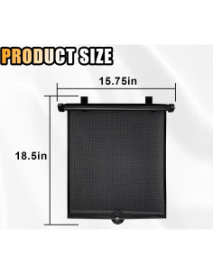Sombrillas Retráctiles para Ventanas de Coche Smilfuy 47x40cm 2