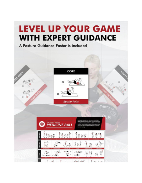 Balón Medicinal Suave Mikolo 4.5-11.3kg para Entrenamiento