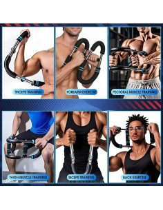 Entrenador de brazos Twister Loruoea 40-100lb con guantes y mochila 2