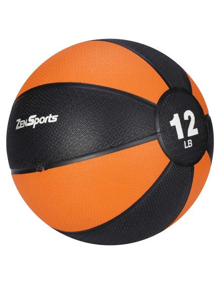 Pelota Medicinal ZENY 12lb (5.44kg) Goma Texturizada