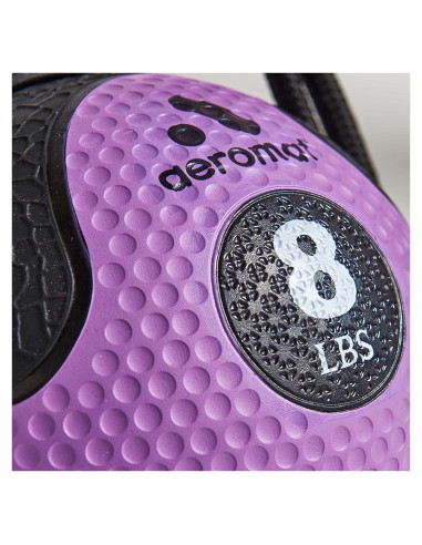 Pelota Medicinal Aeromat 8 lb (3.63 kg) Púrpura con Cuerda