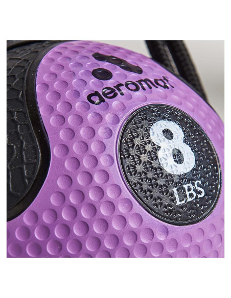 Pelota Medicinal Aeromat 8 lb (3.63 kg) Púrpura con Cuerda
