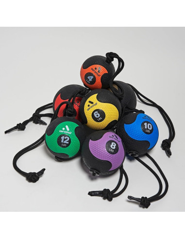 Pelota Medicinal Aeromat 8 lb (3.63 kg) Púrpura con Cuerda
