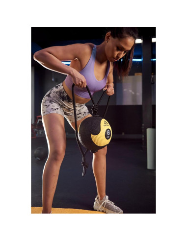 Pelota Medicinal Aeromat 8 lb (3.63 kg) Púrpura con Cuerda