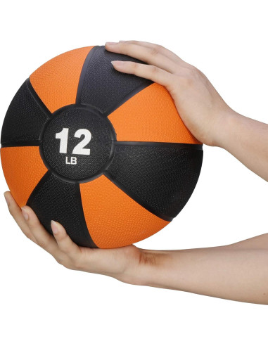 Pelota Medicinal ZENY 12lb (5.44kg) Goma Texturizada