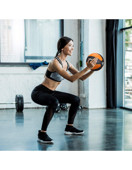 Pelota Medicinal ZENY 12lb (5.44kg) Goma Texturizada