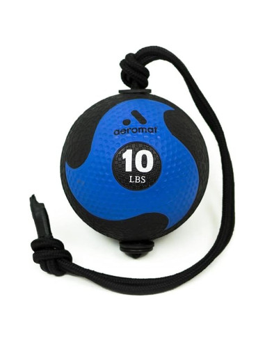 Balón Medicinal Aeromat Elite Power 10 lb con Cuerda Azul