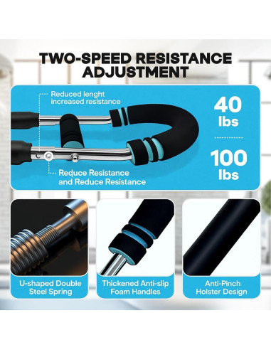 Entrenador de Brazo Twister Almaro 40-100lbs (18-45kg) Ajustable