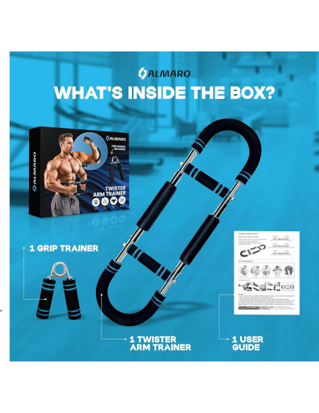 Entrenador de Brazo Twister Almaro 40-100lbs (18-45kg) Ajustable