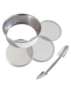 Kit de Jardinería Wazakura: Tamiz y Pala de Acero Inoxidable