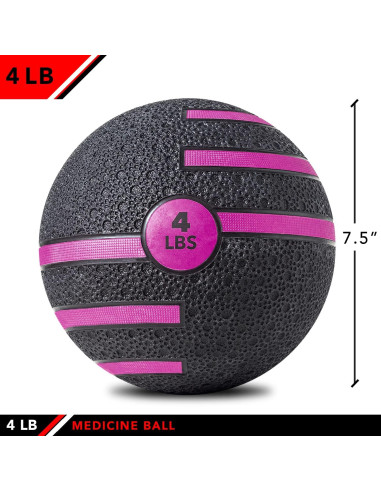 Bola Medicinal JFIT 1.81 KG Doble Textura para Ejercicio