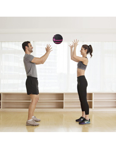 Bola Medicinal JFIT 1.81 KG Doble Textura para Ejercicio