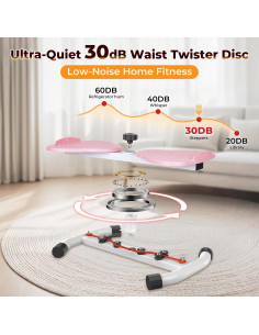 Tablero Ab Twister OUNAN Rosa, Ejercicio Abdomen y Cintura 2
