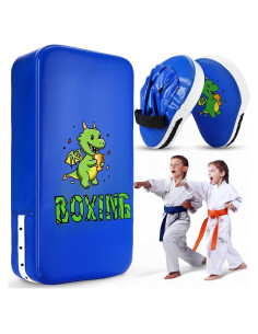 Set de Guantes de Boxeo y Pata de Patada HyDren Azul