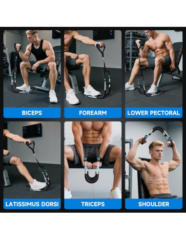 Entrenador de brazos Boilsum U ajustable 18-59kg para pecho