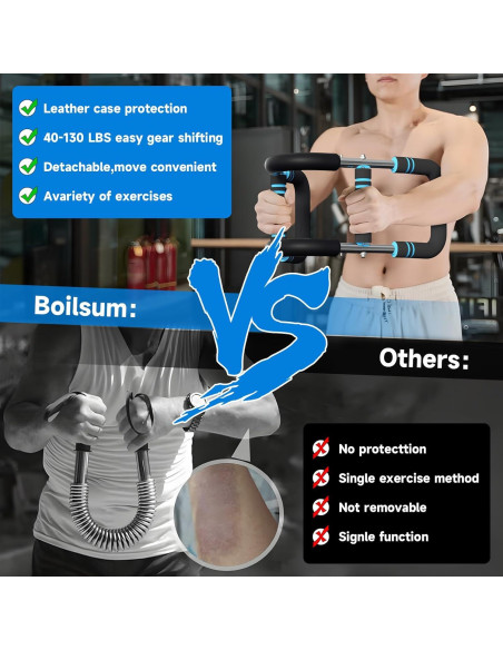 Entrenador de brazos Boilsum U ajustable 18-59kg para pecho