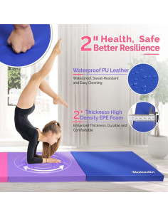 Colchoneta de Gimnasia Plegable Matladin 240x60x5 cm EPE PU 2