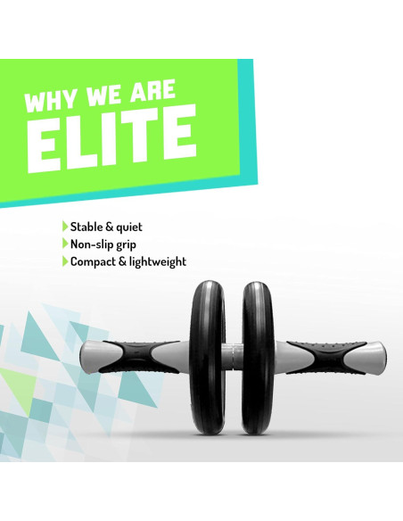 Rueda de Abdominales Elite Sportz Doble - Entrenamiento Compacto