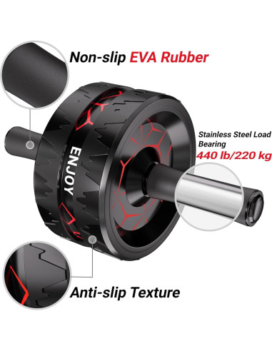 Kit de Rueda de Abdominales READAEER con Accesorios Completo