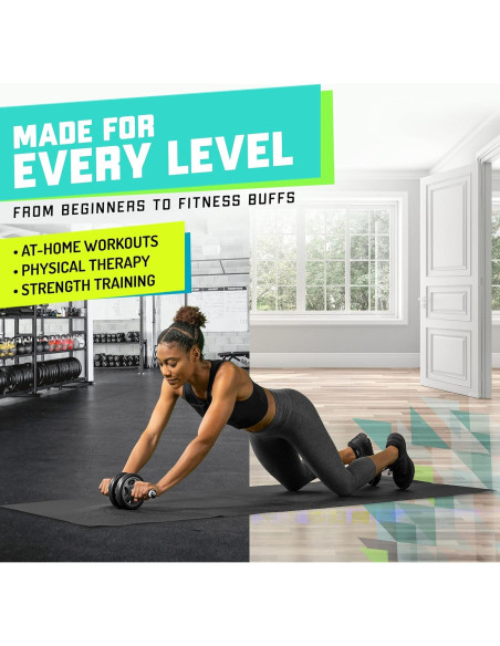 Rueda de Abdominales Elite Sportz Doble - Entrenamiento Compacto