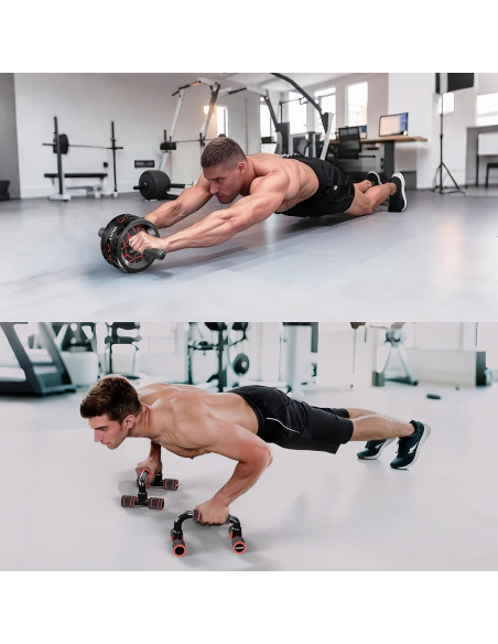 Kit de Rueda de Abdominales READAEER con Accesorios Completo