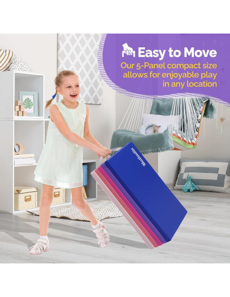 Colchoneta de Ejercicio Plegable Matladin 193x76cm Rosa/Azul