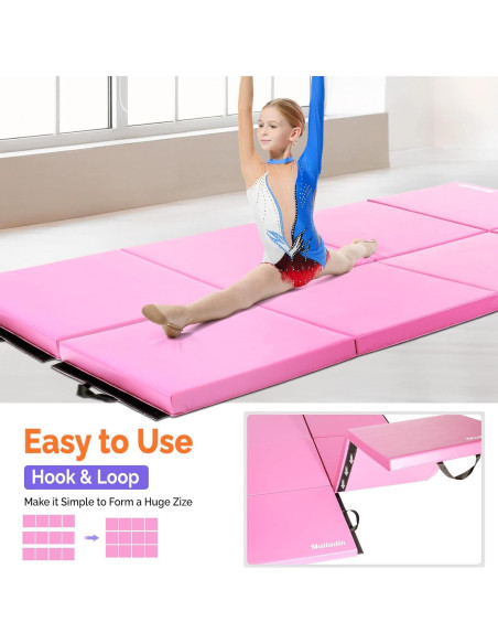 Colchoneta de Gimnasia Plegable Matladin 240x60x5 cm Rosa