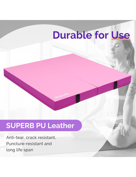 Mat de Gimnasia Plegable Matladin 1.22m x 1.22m Rosa