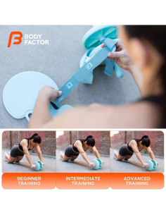 Rueda Ab Roller Body Factor con Almohadillas y Banda Elástica 2