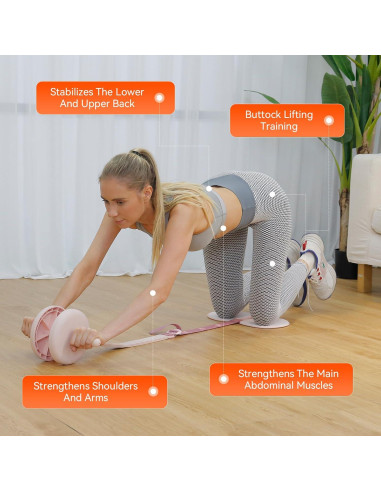 Rueda Ab Roller Body Factor con Almohadillas y Banda Elástica