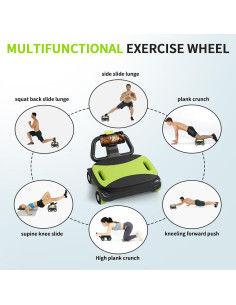 Rodillo Abdominal IRISFLY 4 Ruedas con Rebote Automático 2