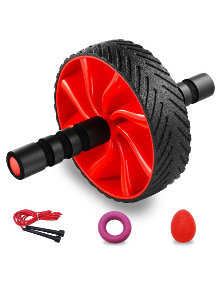 Rueda de Abdominales Sprwhale Roja - Entrenamiento Núcleo y Fuerza