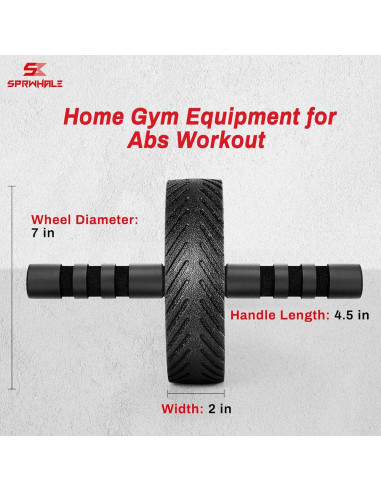 Rueda de Abdominales Sprwhale Roja - Entrenamiento Núcleo y Fuerza