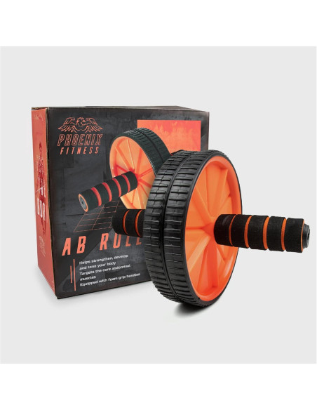 Rueda Abdominal Phoenix Fitness - Tonifica Cuerpo 30cm Gris