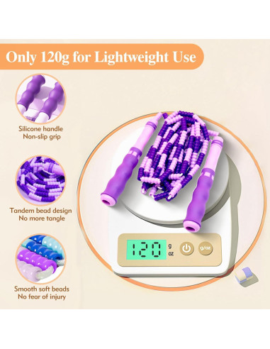 Cuerda de saltar ajustable Mipibis para niños 243 cm