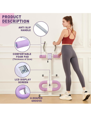 Máquina de Abdominales OSCILANTE DELGADO Plegable 9.2kg