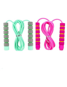 Cuerda de Saltar Ajustable ACEONE Rosa y Verde para Niños y Adultos