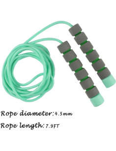 Cuerda de Saltar Ajustable ACEONE Rosa y Verde para Niños y Adultos 2