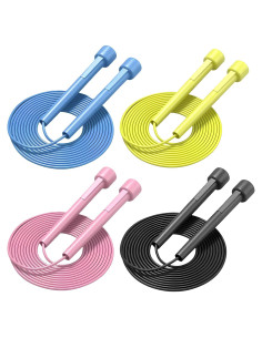 Cuerda de Saltar Ajustable Sufeasdf - Set Familiar 4 Pack