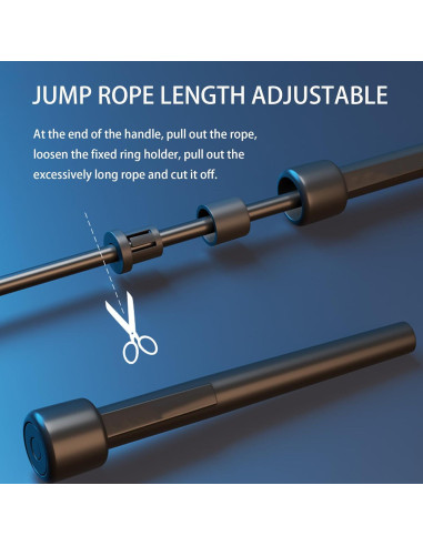 Cuerda de Saltar Ajustable Sufeasdf - Set Familiar 4 Pack