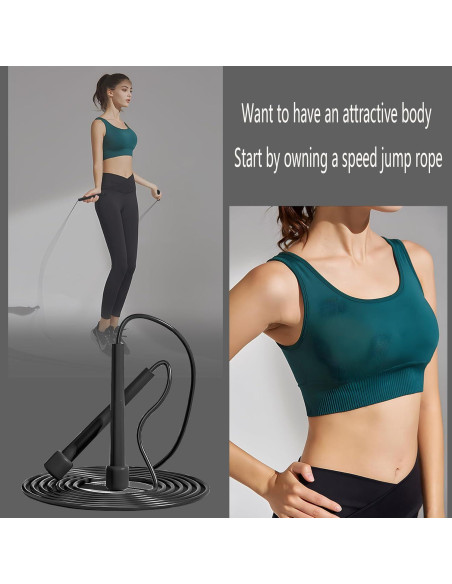 Cuerda de Saltar Ajustable Sufeasdf - Set Familiar 4 Pack