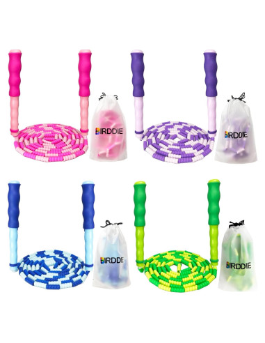 Cuerdas de Saltar Ajustables BIRDDIE - Paquete de 4 Colores