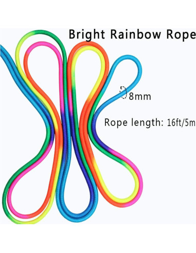 Cuerda de saltar ajustable AUMCDIK 5 m con mangos de madera