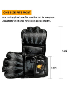 Guantes de Boxeo MMA ZooBoo Talla Única con Banda Ajustable 2