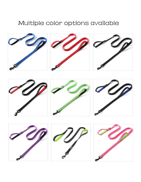 Correa para Perros JEWOSTER 1.83m Alta Resistencia con 2 Mangos